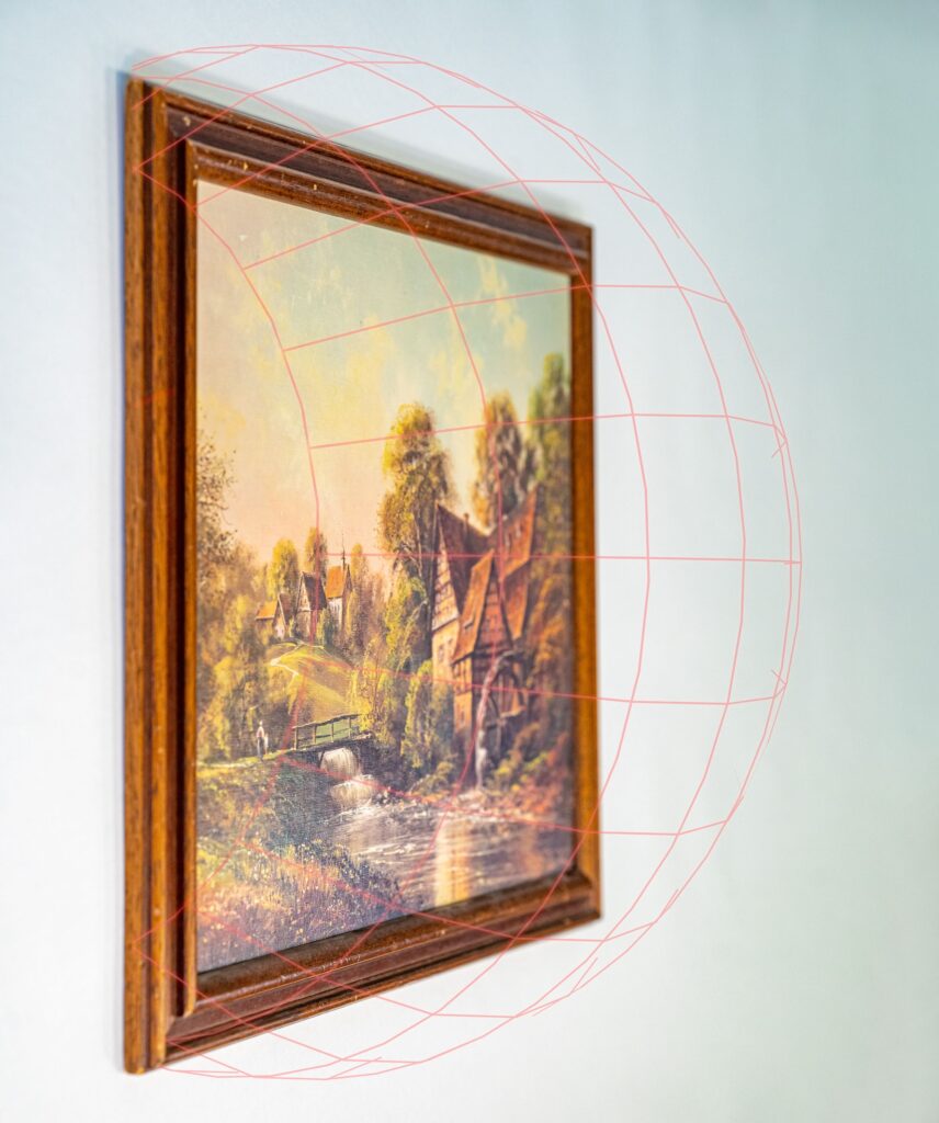 Bildersicherung mit kapazitivem Feldänderungsmelder Cx-1